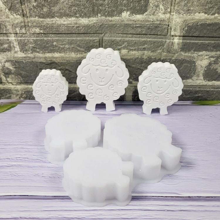 Animal Sheep Statue Silicone Molds for Candle Soap Chocolate Candy Cake Fondant Decoration Cement Gypsum Silicone Molds