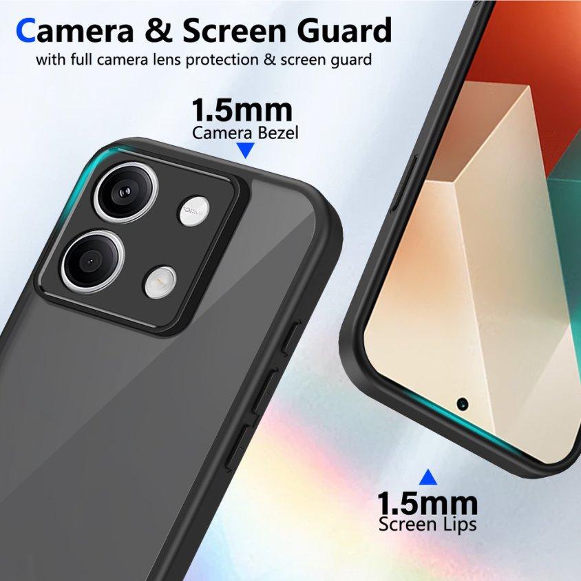 Hülle Für Für Xiaomi Redmi Note 14 13 12 Pro Plus 14S 13C 12C 11A A5 K80 K70 Pro 4G 5G Einfache Schwarze Matte Klare Stoßfeste Abdeckung