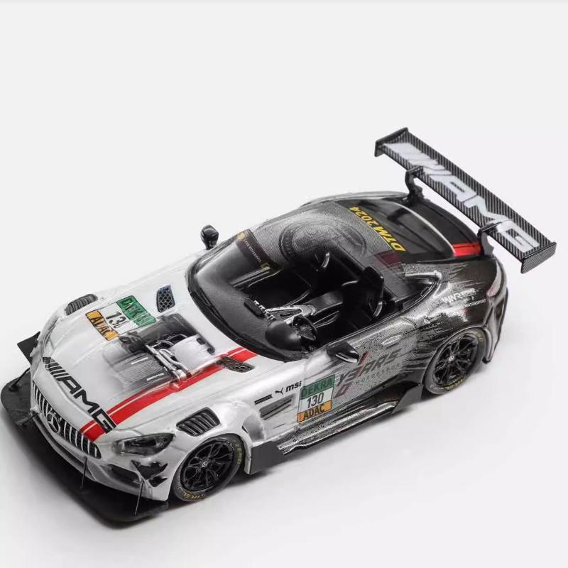 Rhino Model1:64 2024 Mercedes-Benz AMG GT S DTM Nürburgring Racing Simulation Alloy Car Models Collection
