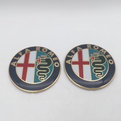 2pcs for AlfaRomeo 147 156 159 74mm Car Front Hood Emblem Bonnet Grille Sticker Rear Trunk Badge Decal Styling Auto Accessories