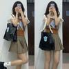 Tote Bags for Women Fashion New 2023 High Quality Cute Flower Shoulder Bag Casual WOMEN Zipper SOFT PU Cotton