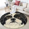 Shih Tzu Pattern Round rug,Carpet Rug for Living Room Bedroom Playroom ,Non-slip Floor Mat,Holiday Gifts and Birthday Gifts.