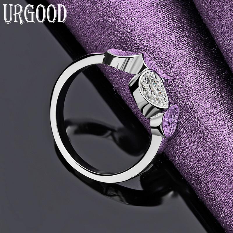 925 Sterling Silver Roztomilý kulatý prsten jako dárek Módní šperky