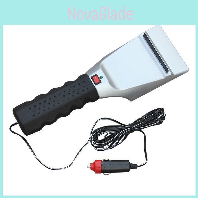 Classic Design Heated Auto Electric Windshield Ice Scraper With Dual Functionality For Snow Removal
