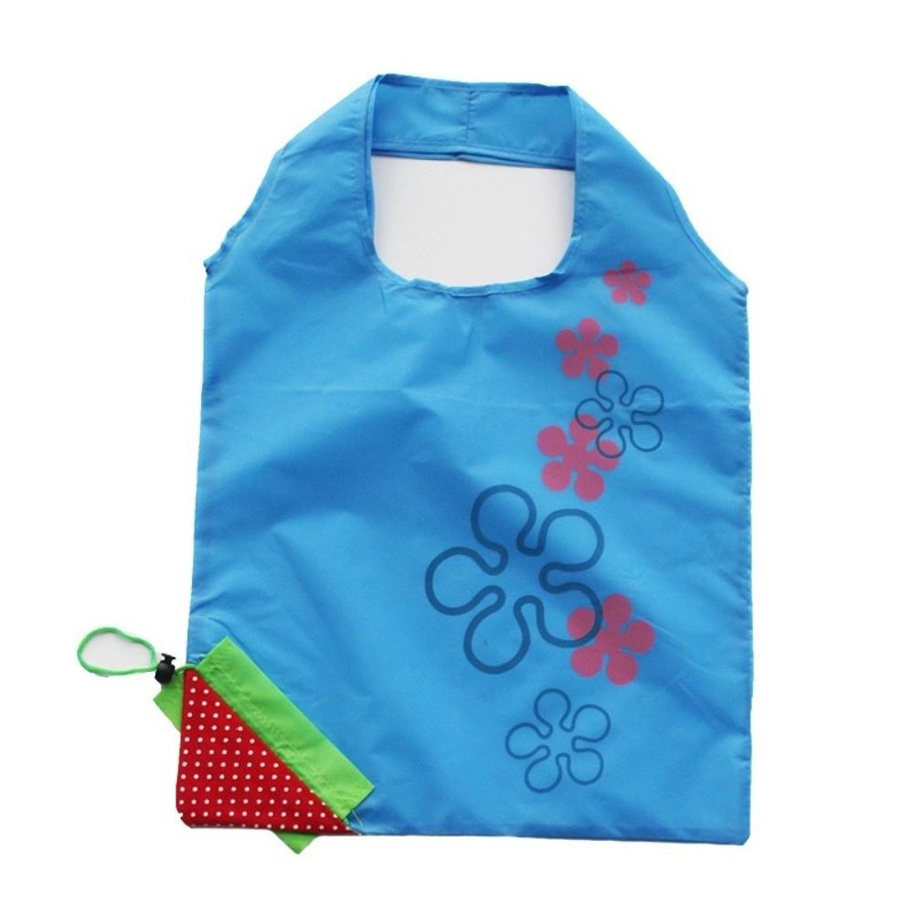 5pcs Large Capacity Foldable Strawberry Shopping Bags Random Color Eco-friendly Reusable Shopping Bag Nylon