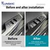Real Soft Carbon Fiber For KIA EV6 GT EV 2022 2023 2024 2025 2026 LHD RHD Car Window Lift Button Decor Frame Sticker Trim.