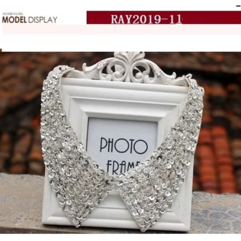 1PCS Lace Collar Flower Decoration DIY Embroidery Pearl Clothes Collar Stereoscopic Hollow Embroidery Fake Collar Wearable Colla