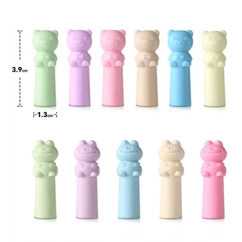 10PCS Cat Shape Erasers Correction Stationery Pen Top Protector Students Gift