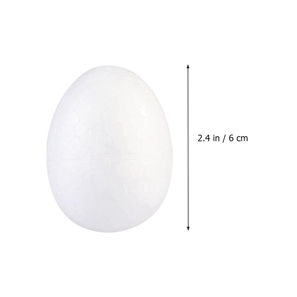 20 Pièces Oeufs en Mousse DIY Blanc Solide Oeufs de Pâques 6cm pour Festival Projets Créatifs Décoration de Fête Fournitures Mousse d'Oeuf