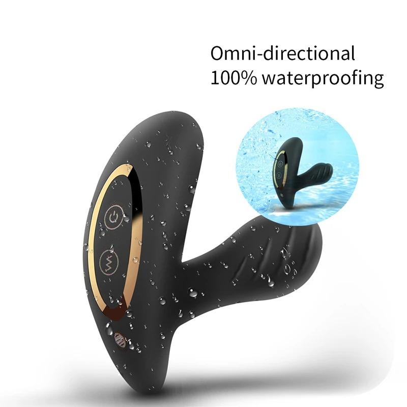 Man 7 Speeds Vibrating Wireless Heating Prostate Massager Anal Sex Toy Waterproof Remote Anal Silicone Vibrator Male Dildo