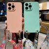Klassische Hülle mit Band für OPPO Realme C55 C53 C35 C33 C31 Finx X6 X5 Lite X3 Reno 11 10 Crossbody Nackband Lanyard Silikonhülle