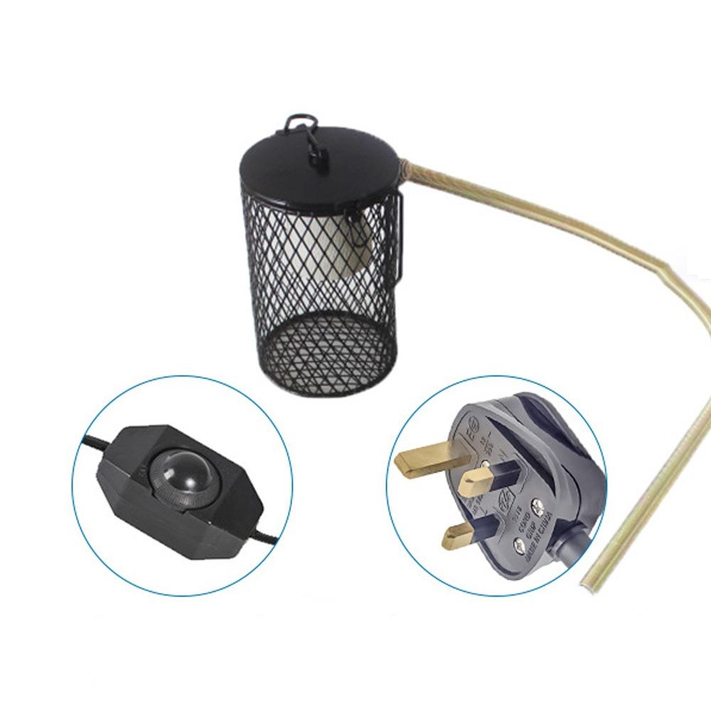 Iron Mesh Dome Pet Heating Lampshade Double Cage Anti-scald Lampshade  Aquarium