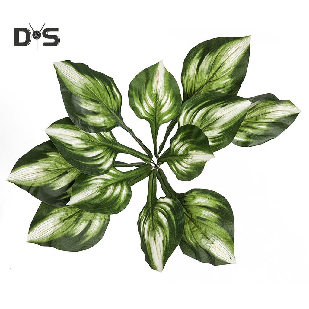 Lifelike Simulated Flowers Artificial Green Leaves DIY Plant for Garden Decor