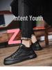 2023 Men's Black Waterproof Non-slip Casual Leather Skate Shoes
