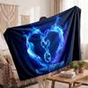 Tottenham Hotspur FC Personalized Fleece Blanket With Football Logo, Custom Name Text Soft Warm Home Throw Blanket