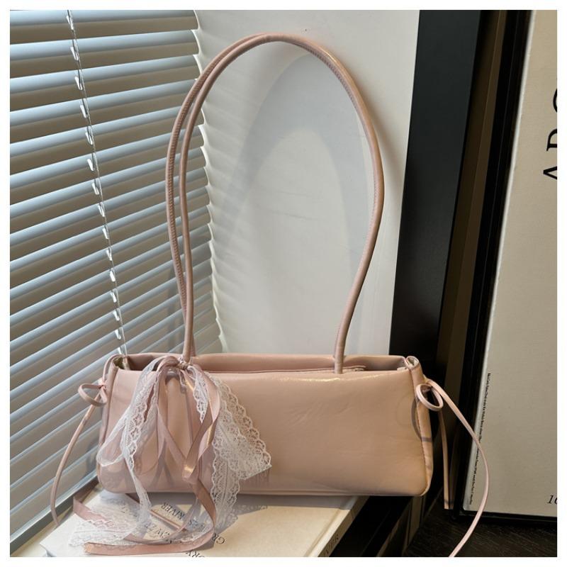 Borsa Baguette Monospalla Sottospalla da Donna di Grande Capacità con Design a Fiocco Casual e Semplice per il Pendolarismo