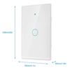 SLS WiFi RF Smart Remote Control Touch Light Switch for Tuya 220V No Neutral 1 Gang Glass Panel 10A 240V for Australia and US