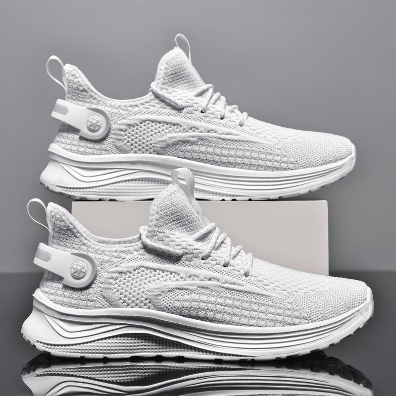 Men's Shoes, Shock-Absorbing Sports Shoes, Summer Fly-Woven Mesh Running Casual Shoes, Trendy and Versatile