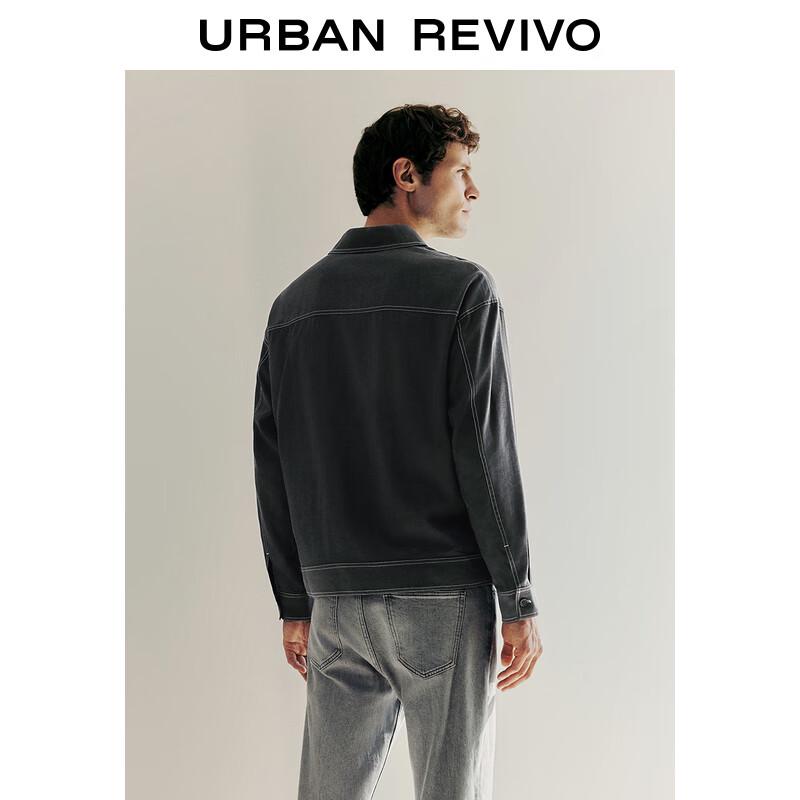 UR Men's 2024 Spring Contrast Stitching Lapel Jacket
