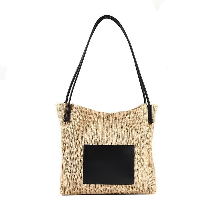 Straw Bag for Women New Summer Trend Versatile Ins Style Straw Bag Fashionable Shoulder Large Capacity Tote Bag