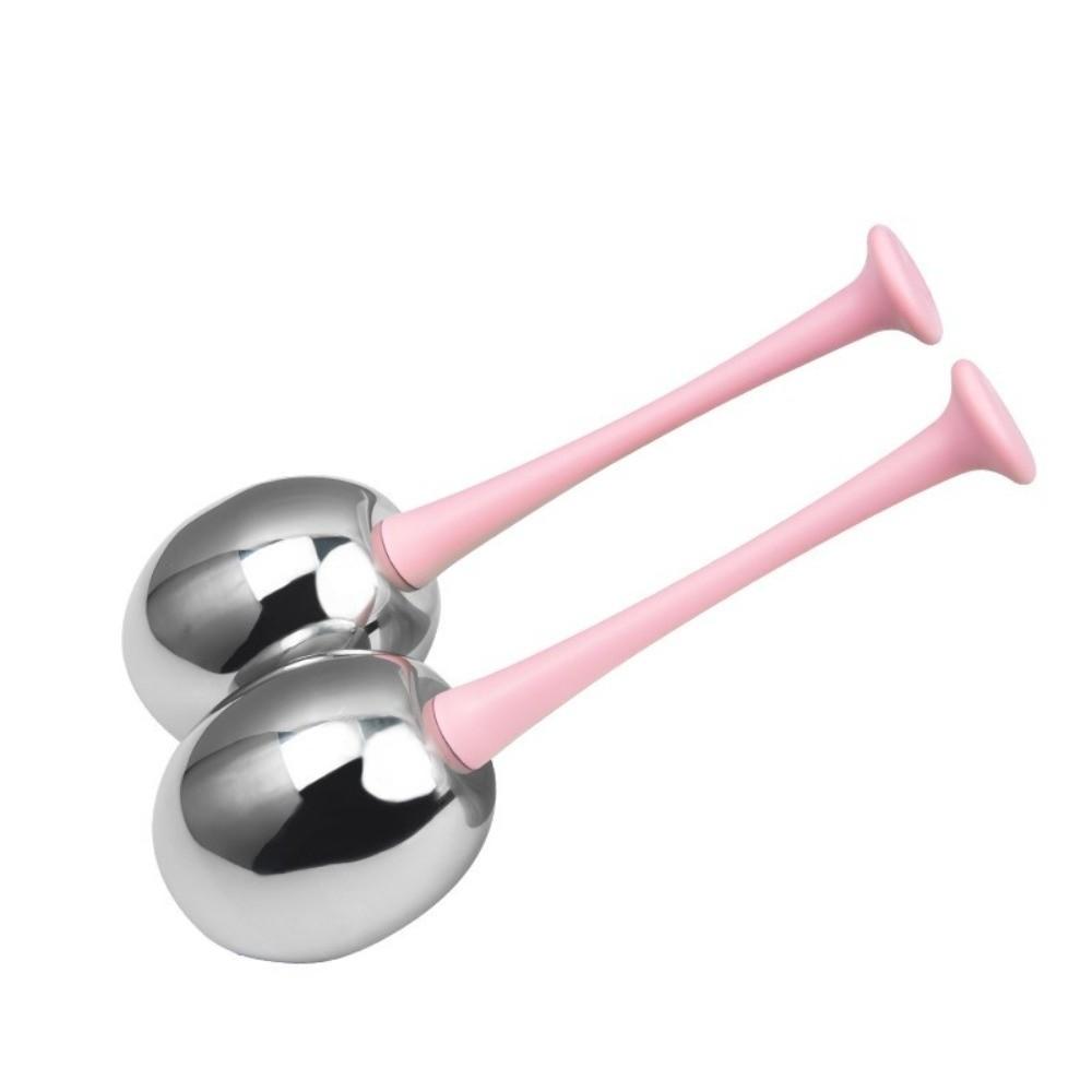 2pcs/set Narrow Pores Stainless Steel Eye Massage Sunlight Repair Face Cryo Ice Globes  Cooling SPA