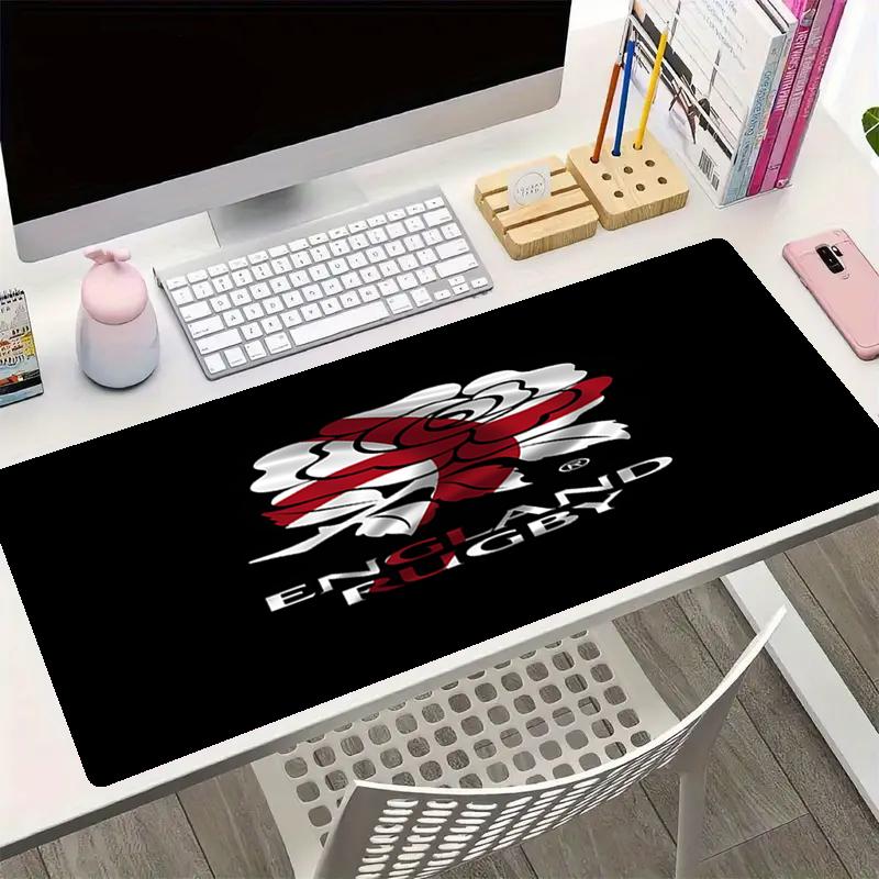 England Rugby Theme Mouse Pad, Non Slip Rubber Base, Multifunctional Office & Home Decor, Perfect for Workspace Personalization.