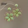 Long Earrings 1 Pair Women Drop Flower-Shaped Sweet Stud Delicate