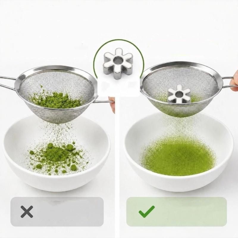 3Pcs Stainless Steel Matcha Sifter Set With Multiple Cute Shape Molds And Fine Mesh Perfect For Home Baking Matcha Making Coffee