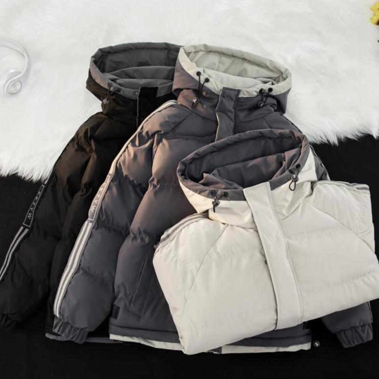 Large-sized Cotton-padded Clothes for Men In Autumn and Winter Casual Men's Thickened Clothes Cotton-padded Jackets with Hats and Warm Outerwear