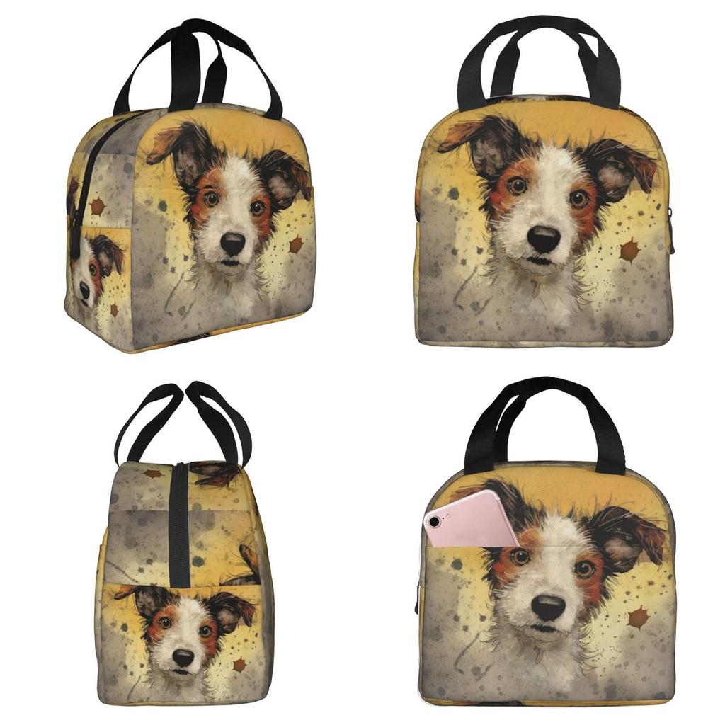 Dog Jack Russell Terrier Insulated Lunch Bag for Women Office Cooler Thermal Food Box Tote Portable Lunch Boxes Container