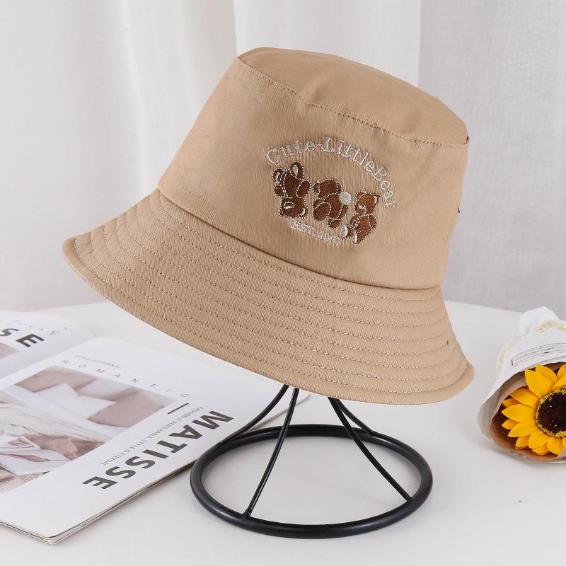 Big head circumference bucket hat boys and girls casual versatile face small wide brim sun hat couple basin hat