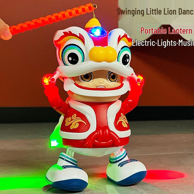 Electric Dancing Lion Dance Robot with Music & Lights for Kids