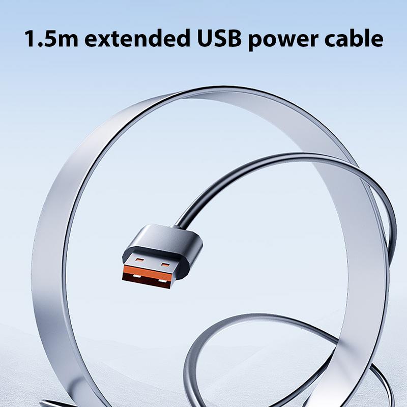 Car Suction Fan Rotatable Adjustable Windshield Fan With Strong Suction Low Noise Telescopic Compact 3-Speed Settings Air