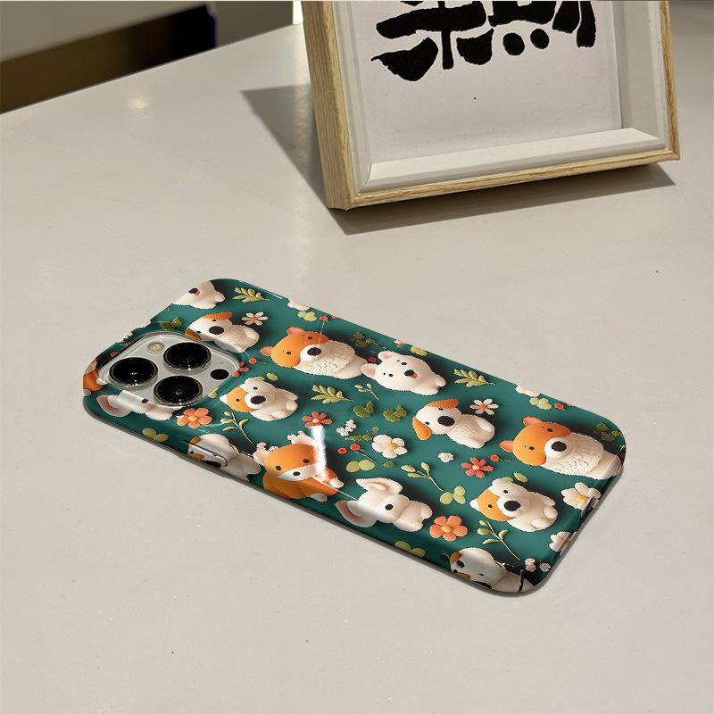 Stereoscopic puppy iPhone11 ultra-thin 17 mobile phone case Apple 14promax Huaqiangbei hot-selling 16 protective case