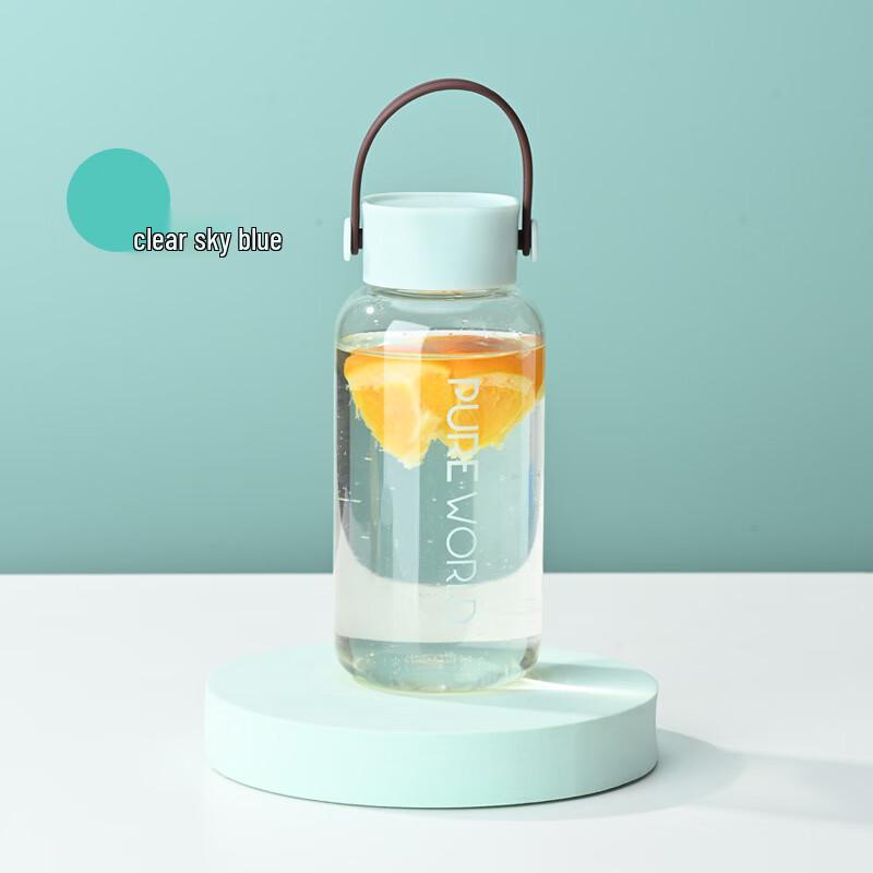 Shangqi Clear Plastic Portable Student Water Bottle with Handle