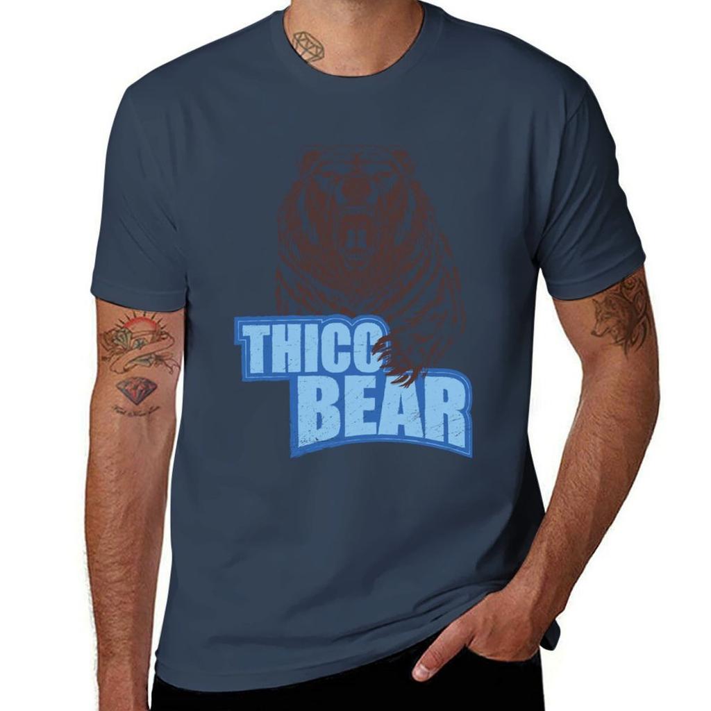 Thicc Bear Blues Tshirt Dry Fit Athletic Short Sleeve Shirt