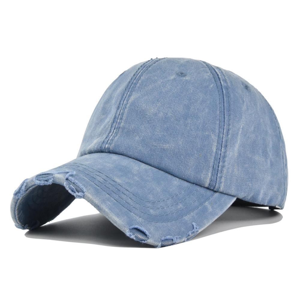 

Retro Baseball Cap Duckbill Cap Brim Baseball Cap For Sun Breathable Protection Blue