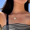 Simple Metal Shells Pendant Necklace Earrings Sweet Cool Collar Necklace Choker Neck Chain Y2K Earrings Fashion Jewelry