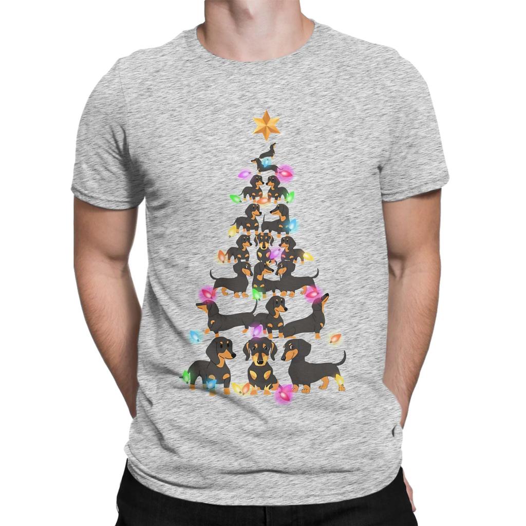 Dachshund Christmas Tree Sweater Funny Graphic 100 Cotton TShirt Dachshund Tops Tees For Unisex