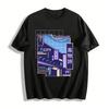 Japanese Underground City Fuubutsushi Print T-Shirt Pure Cotton T-shirt