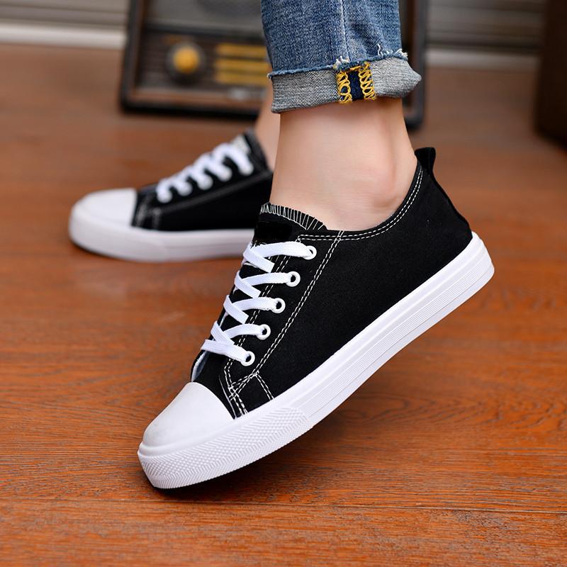 Sommer Neue Canvas Schuhe Herren Low-Top Schwarze Board Schuhe Koreanische Version von Trendigen Studentenschuhen Arbeitsschuhe