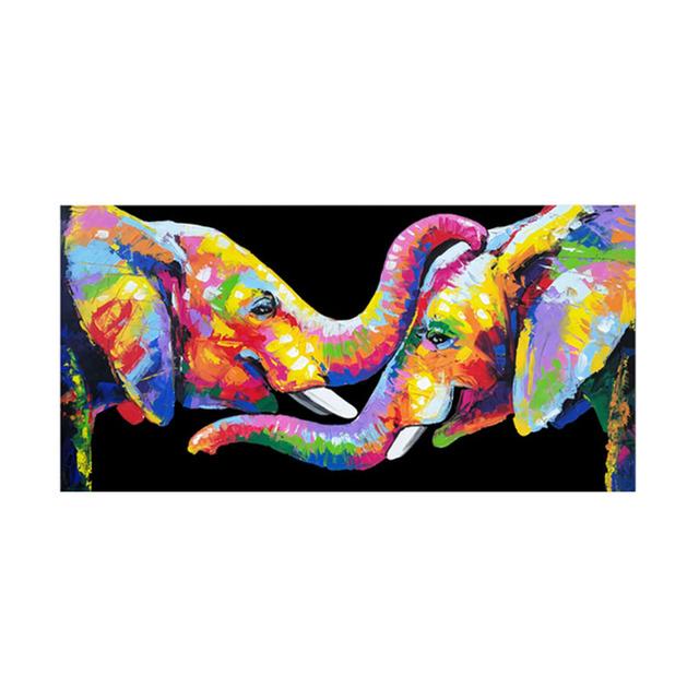 Modern Graffiti Animal Elephant Tiger Lion Canvas Painting Wall Art Picture Posters and Prints for Living Office Room Home Decor No Frame