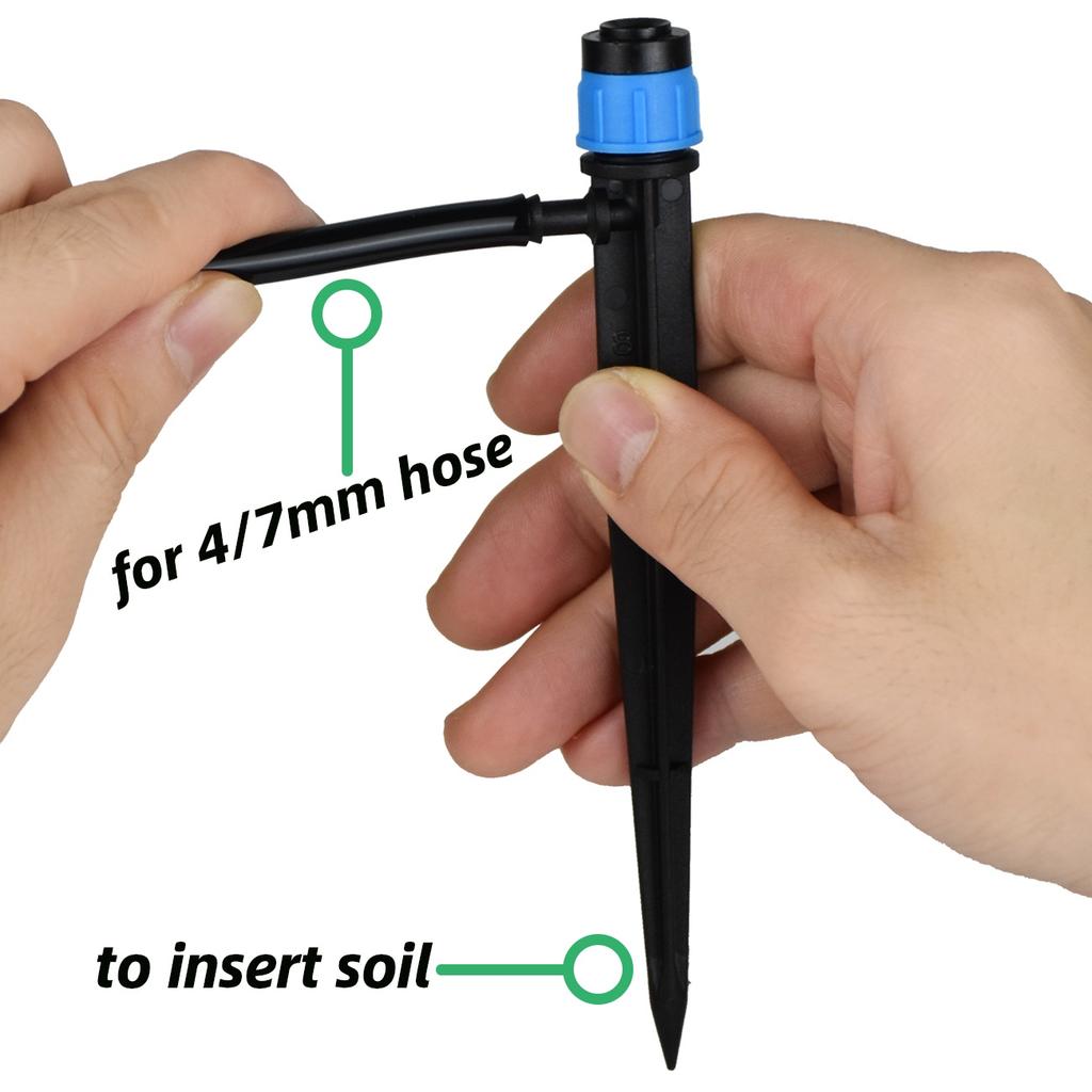 30pcs 13CM Adjustable 360° Garden Sprinkler Nozzle for 4/7mm Hose Drip Irrigation Watering System Kit Pot Plant Greenhouse