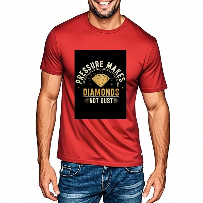 New Arrived Unisex Oneck tshirt Black Pressure Makes Diamonds Not Dust Minimalist Unisex tees Comfort Tshirt Quick Dry Shirt S