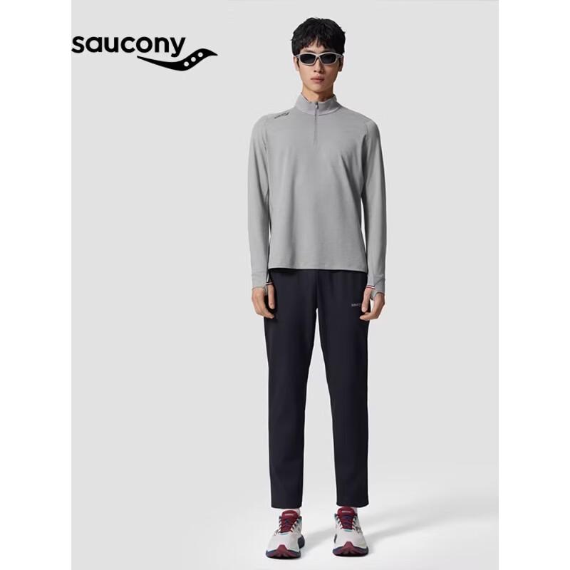 SAUCONY Men s Running Training Brushed Half-Zip Long Sleeve T-Shirt L