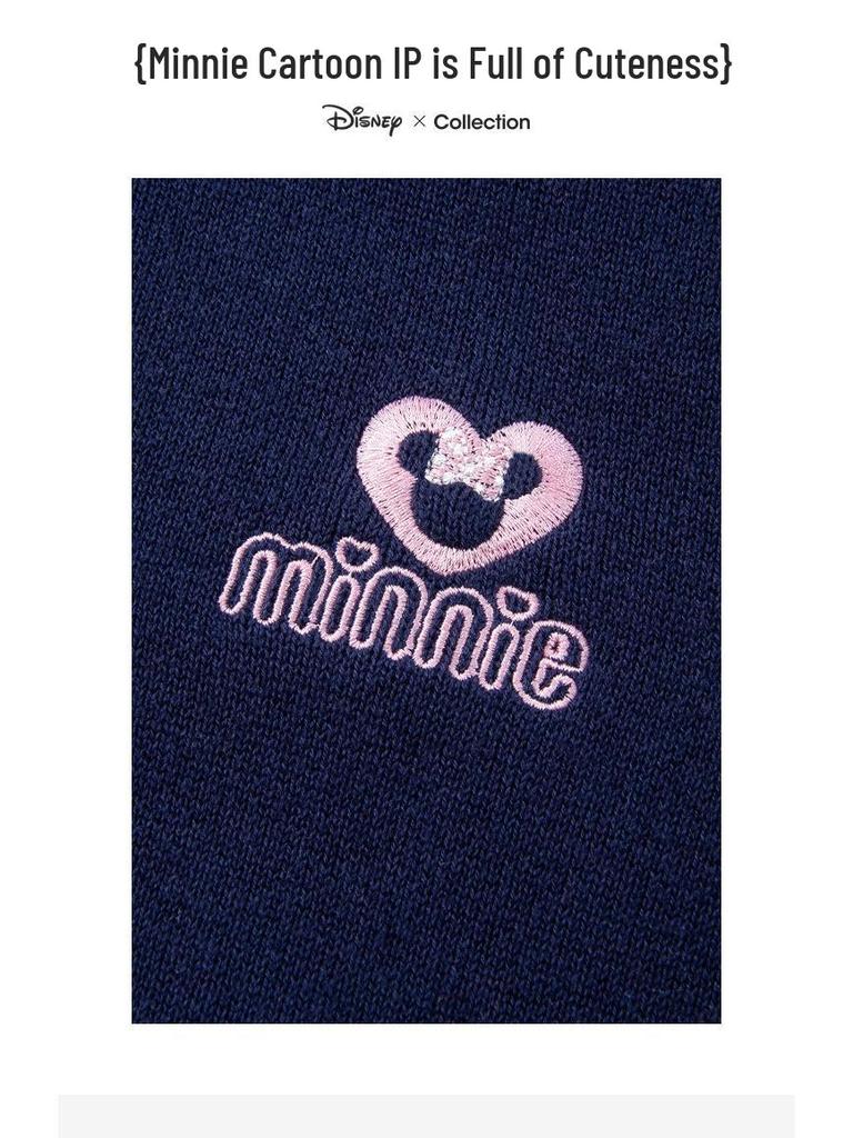 Minnie Girls' 2025 Autumn Knit Sweater Vest - Sleeveless, Comfortable & Versatile for Kids