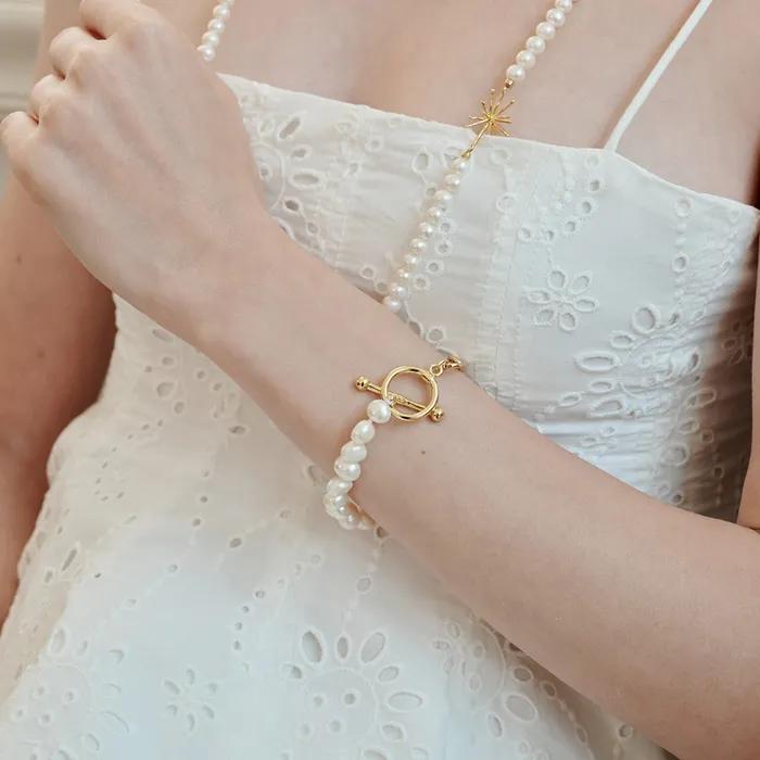 Freshwater Pearl Gold Bracelet