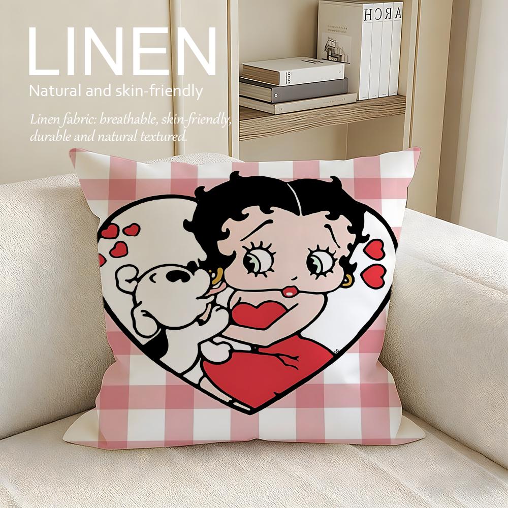 Classic Betty Boop Cushion Cover Pillowcase Set Pcs x x Breathable Washable Sofa Cushion Cover