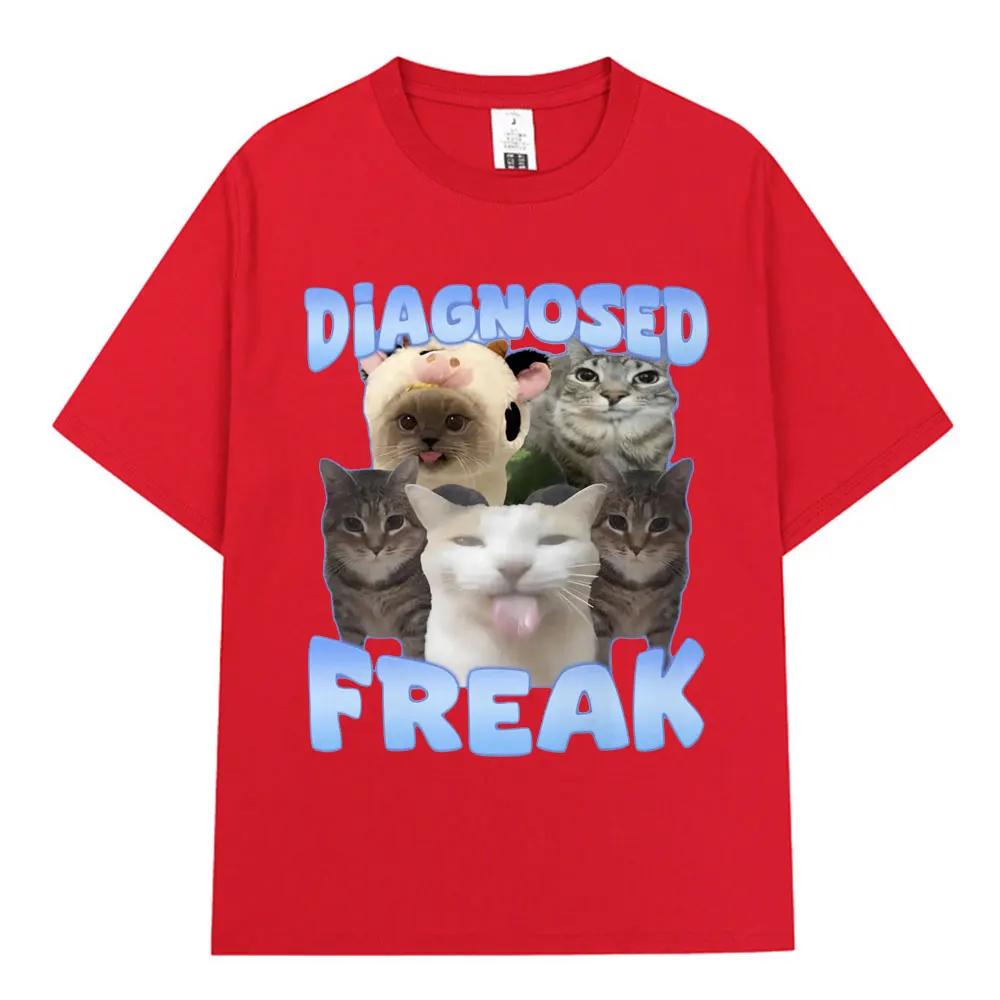 Summer freak funny watermelon cat meme Graphic T Shirt Men Women Silly Kitten Lover T Shirt Fashion cotton oversized T shirt
