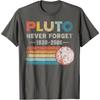 Vintage Never Forget Pluto Funny Retro Astronomy Space T-Shirt